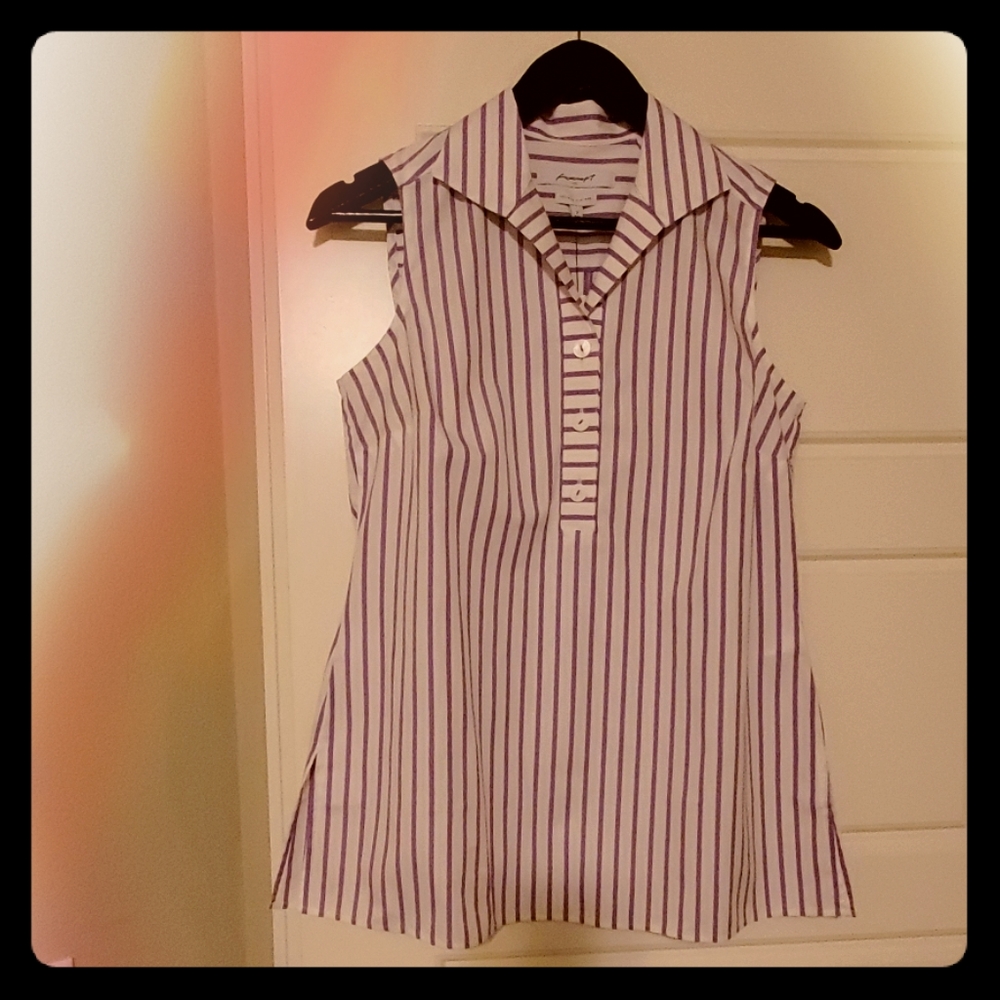 Foxcroft sleeveless button back shirt